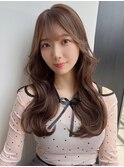シースルーバング美髪大人可愛いナチュラルカール