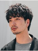 横浜西口シャドウパーマメンズマッシュウルフカットルーズパーマ