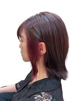 クオリス 上板橋店(QUALIS) 夏のインナーカラー×外はねボブ◎ルビーピンクで透明感UP