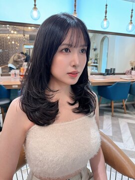 ロンドアベニール 北千住(Lond avenir) くびれヘア/顔周り/韓国/レイヤーカット/黒髪/ロング/前髪北千住