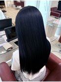 髪質改善トリートメント×ネイビーブルー