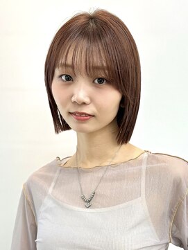 ミィ 浦和(mee) 透明感カラー ボブ 前髪 ショート カラー ブリーチ&ダブルカラー