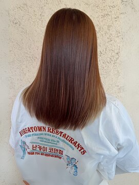 プリモ ココ 鍋島店(Primo coco.) ストレートロング 艶髪ロング ブラウンベージュ 髪質改善 美髪