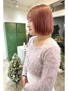 ピンク/ブリーチ/ダブルカラー/氏川洸希/多摩センター