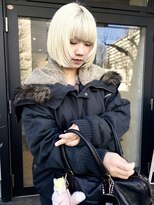 オンドバイサク(ondo by Saku) ミニボブ/ハイトーンカラー/ブリーチカラー/20代