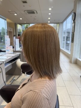 アース 土気あすみが丘店(HAIR&MAKE EARTH) ブリーチなしWカラーでつくる透明感ベージュ♪