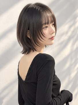 ヴェイン 渋谷(vain) ボブウルフ顔まわりレイヤーグレージュアッシュブラウン