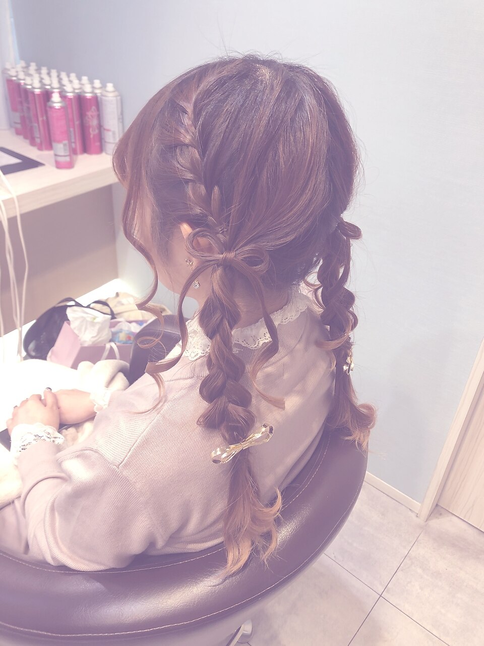 ゆるふわおさげ：L062447100｜ヘアセットアリエス(aries)のヘア