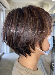 ★soundhairdesign★眉上バングショート