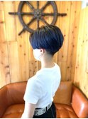 ハンサムショート　ブルーパープル