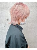 大人可愛い20代30代40代インナーカラー小顔ウルフレイヤーボブ
