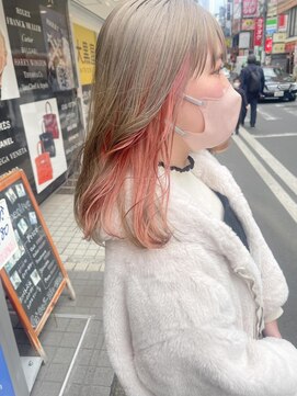 テトラ バイ ネオリーブ 横浜西口店(tetra by neolive) ★ブリーチ必須苺ミルクティーカラー