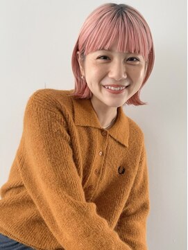 ルル 表参道(lulu.) 暖色カラー/暖色/オレンジ/ピンク/ボブ/重めカット