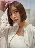 韓国前髪顔周り×切りっぱなしボブ【心斎橋/髪質改善】