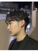 韓国マッシュパーマニュアンスパーマセンターパートツーブロック