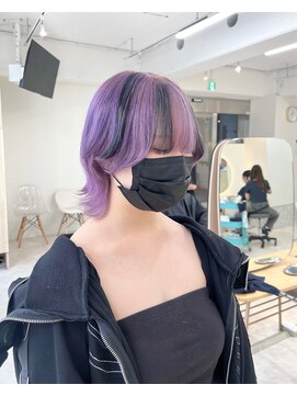 イェッカ パビル(YECCA pabil) ラベンダーピンク×ポイントブラック