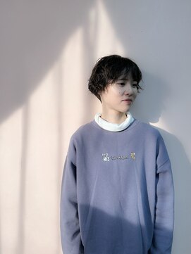 ラクーン バイ 朝日理容室(RacCoON by 朝日理容室) ショート×パーマスタイル