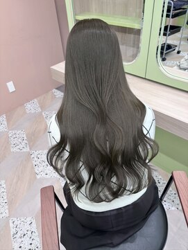 ノー バイ イオエ 西梅田(no. by ioe) ブリーチなしカラー/髪質改善/ミルクティーベージュ/小顔ヘア