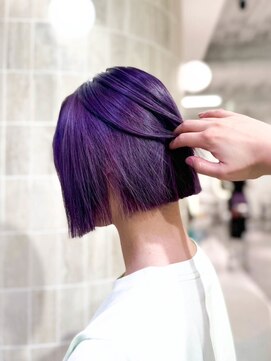 エルサリープアネックス 神戸三宮(Elsaleap annex) 【annex藤川】切りっぱなしボブ×ラベンダー