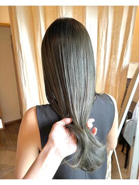 ヘアー メイク コラム コウ hair make column Coo ブリーチなしオリーブ