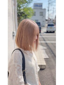 美容室 フォーリア Foglia 【Foglia坪来】ケアブリーチ×ミルクティーベージュ