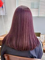 ヘアー アイス 御器所本店(HAIR ICI) 【髪質改善】20代30代40代内巻きワンカールツヤ感ピンクカラー