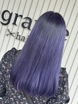 グランデ(grande) パープルカラー/ダブルイルミナカラー/ブリーチなし/透明感