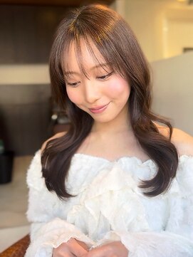 ナチュラルレイヤー/ブラウンベージュ/顔まわりカット