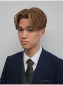 外国人風カラーセンターパート