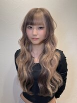 アルファバイオリカ(ALPHA by ORIKA)&nbsp;ミルクティカラー×デザインカラー×羽エクステ