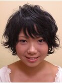 水パーマで創るふんわりスタイル