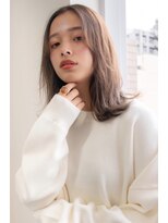 ハバナ 天神(HAVANA)&nbsp;前髪なし切りっぱなしボブ×ハイライトフォギーグレージュ