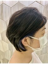 ビューティドレッセヤマノ 池袋パルコ(Beauty Dresse YAMANO)&nbsp;【インナーカラー】ショートヘアのブルーインナーカラー