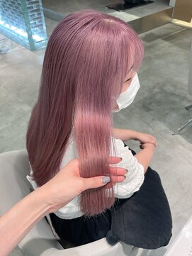 ジェム(GEM) ピンク×ラベンダー/ブリーチ3回ハイトーンカラー