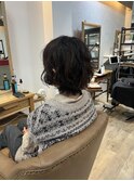 ラフパーマとショートボブヘアスタイル