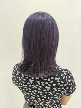 ハイブ 金沢(Hive) 10代20代ハイトーンカラーダークパープル透明感カラー