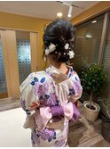 ゆかた着付け＋ゆるふわアップスタイル