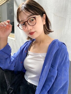 ディーエックス ウエスト(Dxxxx WEST) 外ハネボブ前髪ミディアムボブ小顔カット