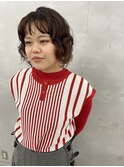 春パーマでラフなスタイル