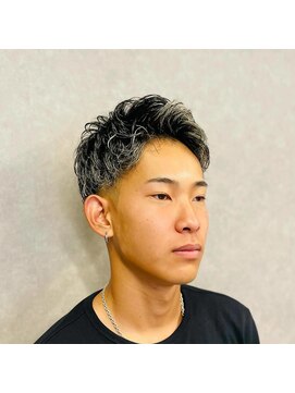 スター(STAR) 10代20代30代/ホワイトメッシュ/刈り上げ/ツーブロック/メンズ