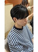 【メンズ】シルクストレート×シースルーマッシュ