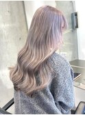 渋谷ミルクティーベージュハイトーンカラーヘーゼルベージュ30代
