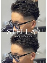 ステラ(STELLA)&nbsp;ニュアンスパーマ/メンズカット/メンズサロン/眉毛カット/メンズ