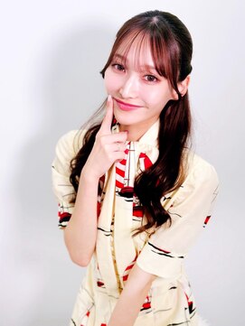 銀座ヘアセット。宣材サロモ編。シンプルハーフアップVOL2.0