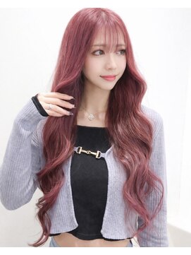 ヘアーデザイン イーエックスターバン(Hair Design ex Turban) ピンクヘアカラー