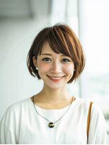 ハピネスフィール 宇治店(Happiness FEEL)&nbsp;顔周りカット愛され20代30代40代耳掛け丸みショート