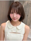 ナチュラルショートミルクブラウンダークパープルボブレイヤー