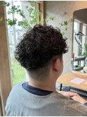 刈り上げ×カールパーマ　メンズショート