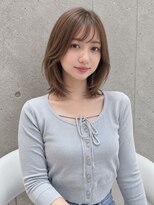 シー バイ ロンド 新宿(Sea by Lond)&nbsp;ワンホンレイヤ ー×ダークブルー[デジタルパーマ/ボブ/韓国