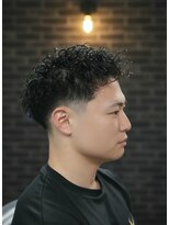 ヴェルゴ 高松店(vellgo)&nbsp;ラウンドマッシュ濡れ感スパイラルパーマミッドフェード
